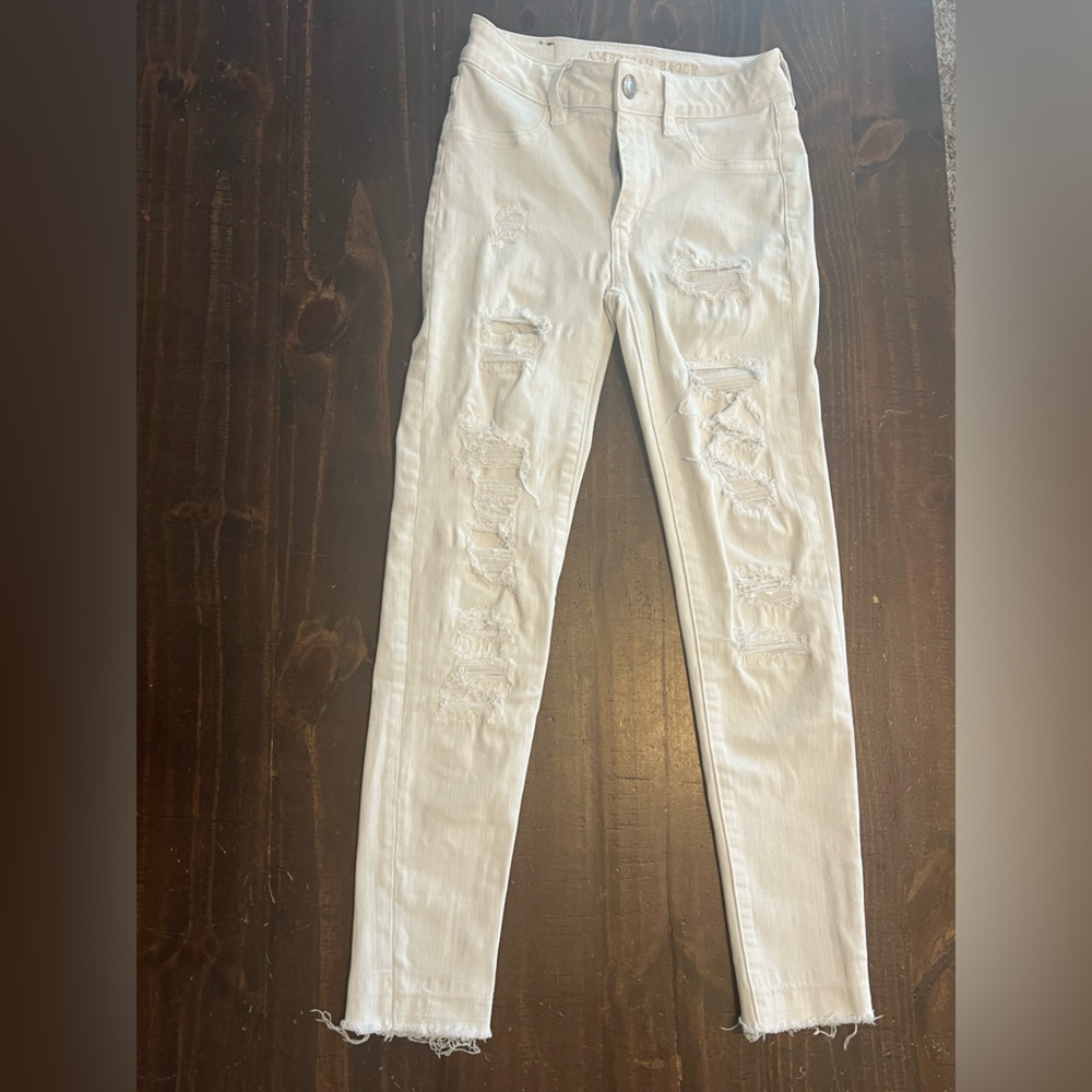 American Eagle Outfitters White Skinny Jeans